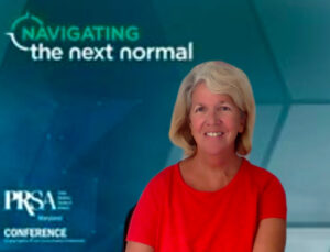 Laurie as producer of a virtual conference